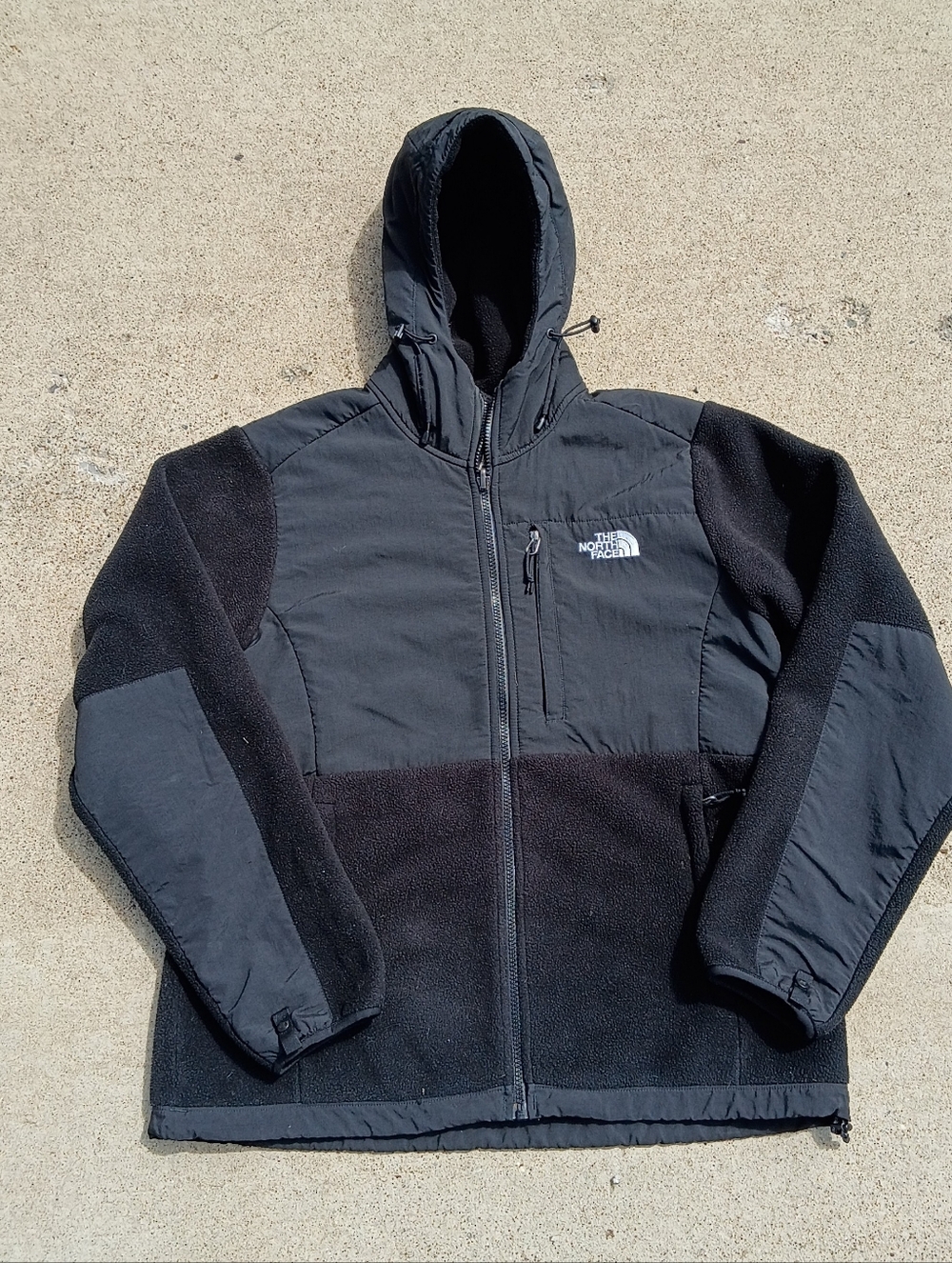 The North Face Women's Retro Denali Jacket Sz L Black Hooded Fleece Jacket